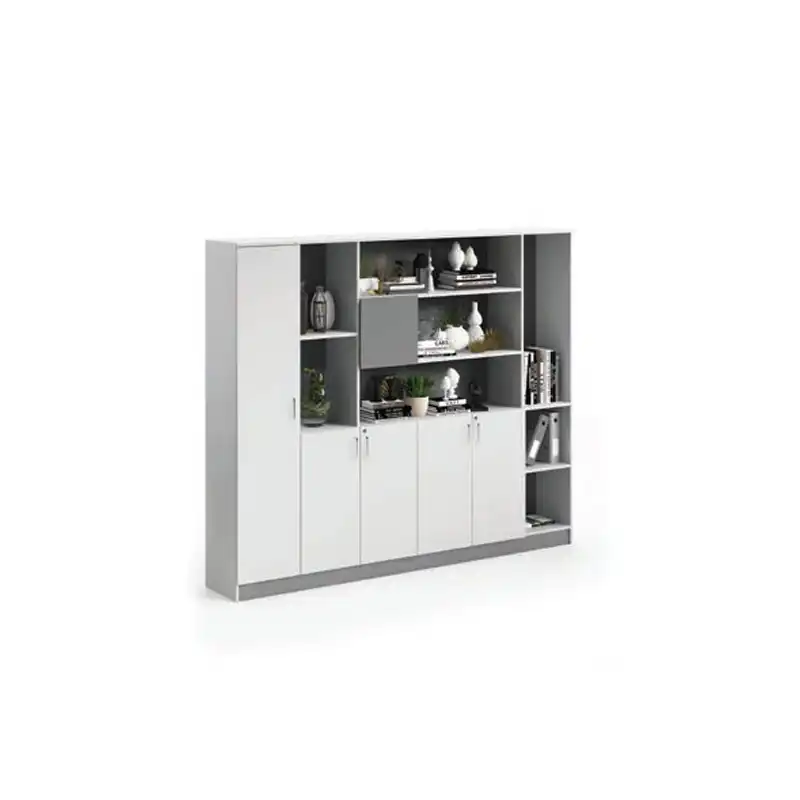 Full Height Wooden Doors Filing & Open Shelf