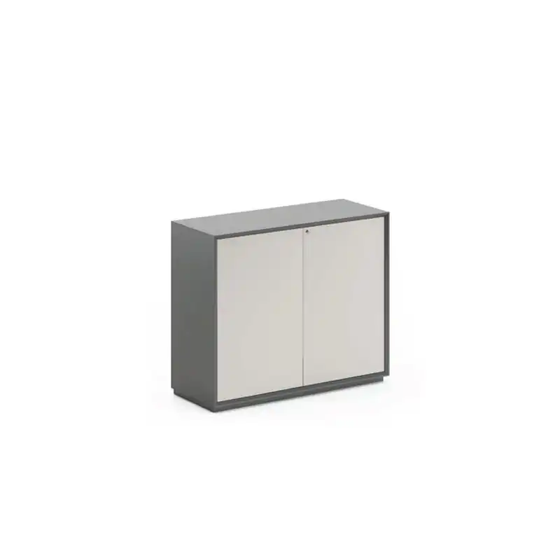 Bevel series Low Height 2 Door White Cabinet