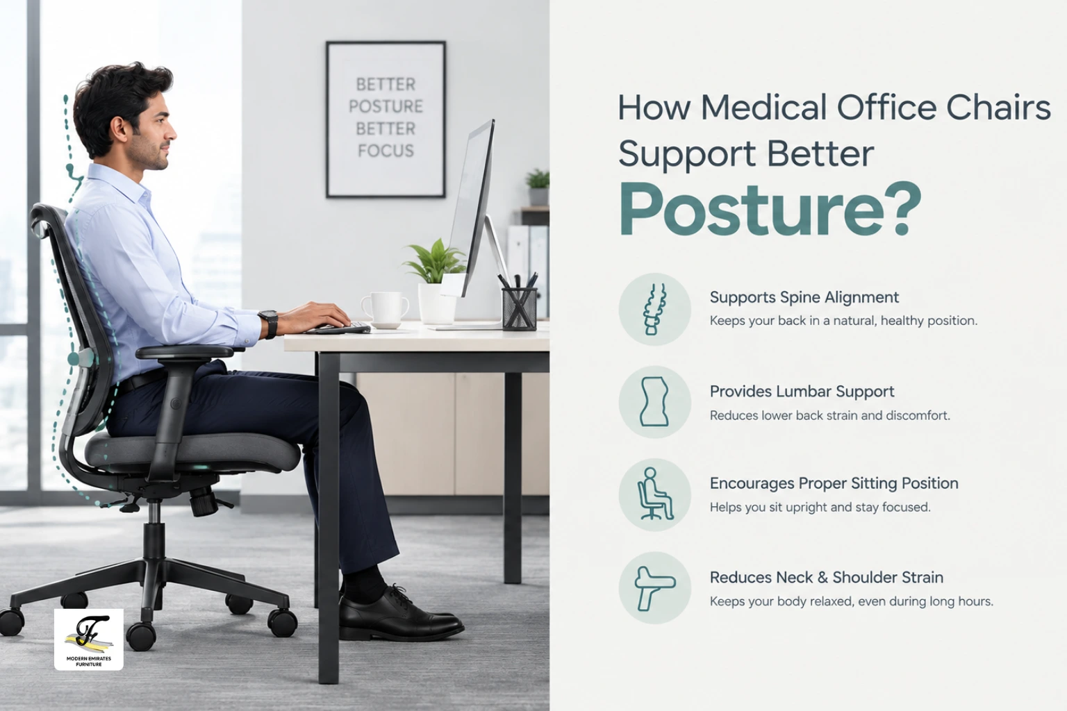 How Medical Office Chairs Support Better Posture?